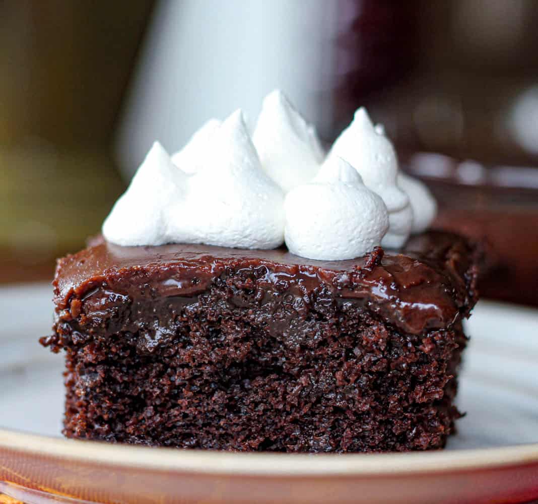 Sinful Triple Chocolate pudding Fudge Poke Cake recipe