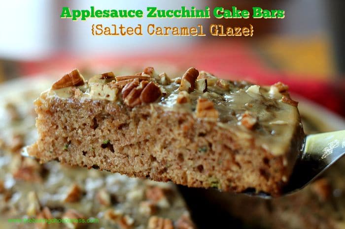 healthy zucchini bars with applesauce recipe salted caramel glaze