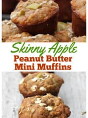 Skinny Apple Peanut Butter Mini Muffins