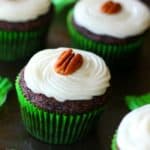Cream Cheese Frosted Chocolate Zucchini Cupcakes
