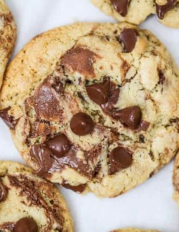 Nutella Marbled Chocolate Chip Cookies