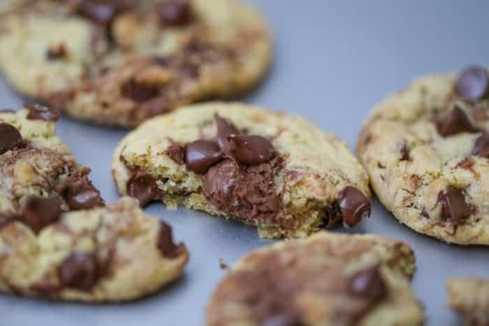 chocolate chip cookies with nutella