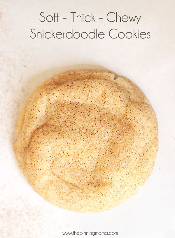 16. Soft and Chewy Snickerdoodle Cookies @ the Pinning Mama