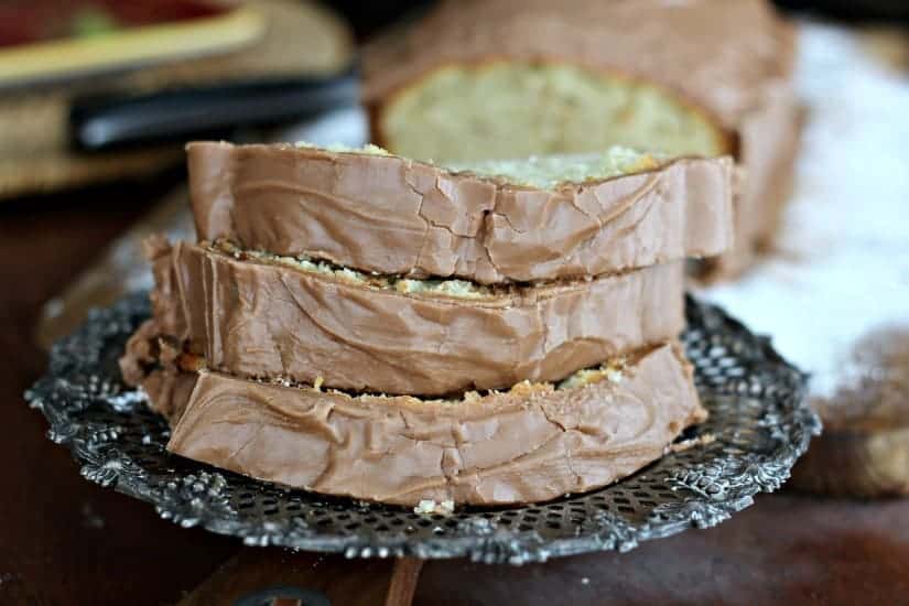 Banana Pound Cake & Milk Chocolate Glaze