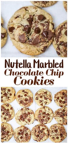 chewy nutella chocolate chip cookies