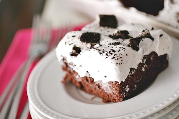 Chocolate Oreo Poke Cake @ Sing For Your Supper