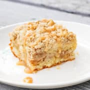 Caramel Glazed Apple Crumble Coffee Cake