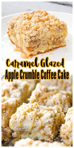 Caramel Glazed Apple Crumble Coffee Cake