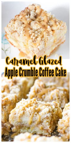 Caramel Glazed Apple Crumble Coffee Cake