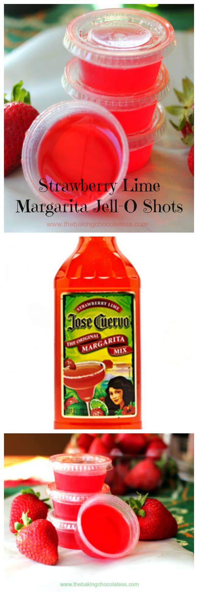 Strawberry Lime Margarita Jell-O Shots
