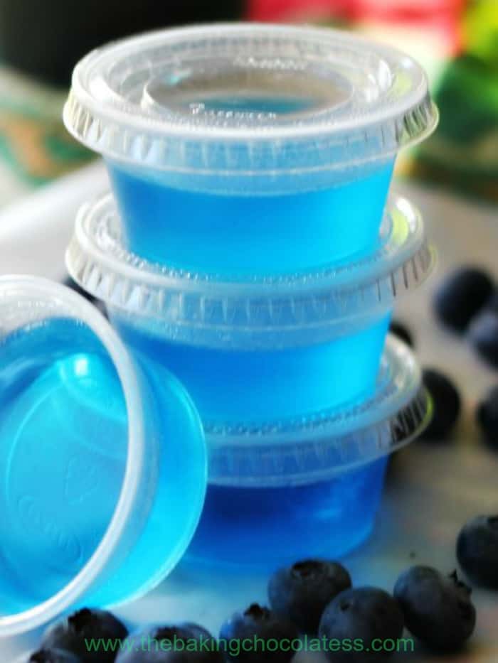 BOO-Berry Blue Raspberry Jello Shots