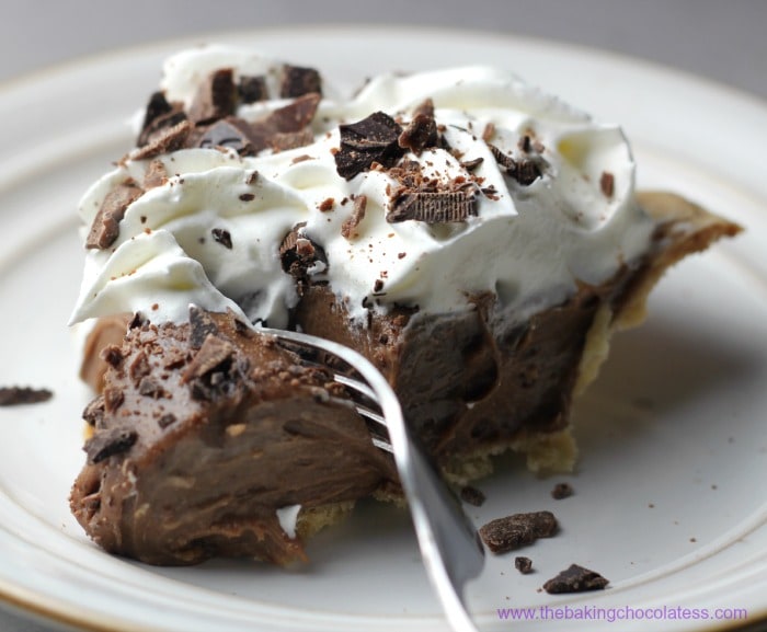 Dark Chocolate Silk Pie! It’s Delectable! @ The Baking ChocolaTess 