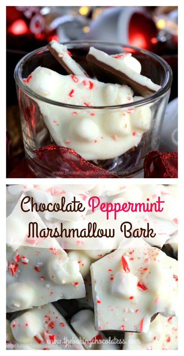 Chocolate Peppermint Marshmallow Bark - The Baking ChocolaTess