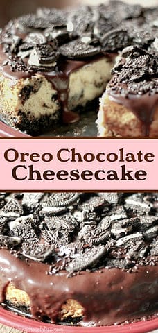 Oreo Chocolate Ganache Cheesecake