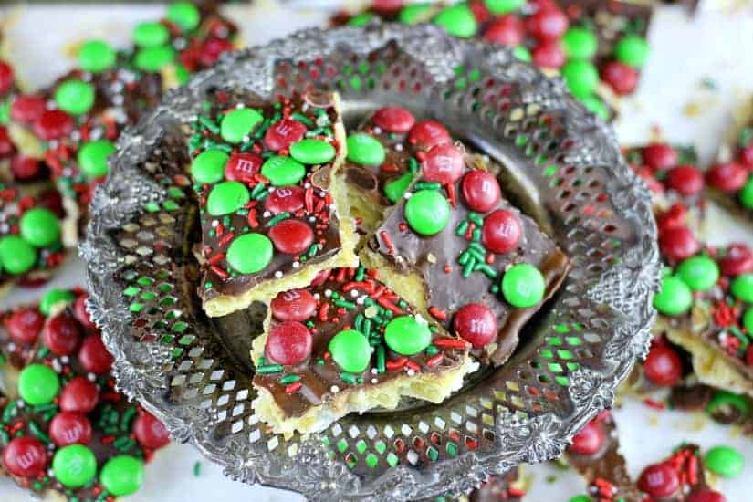 Chocolate Peanut Butter Saltine Toffee