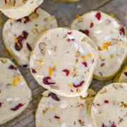 Cranberry Orange Shortbread Cookies