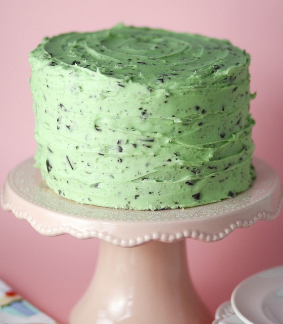 Mint Chocolate Chip Cake @ Confessions of a CookBook Queen heavenly desserts recipes