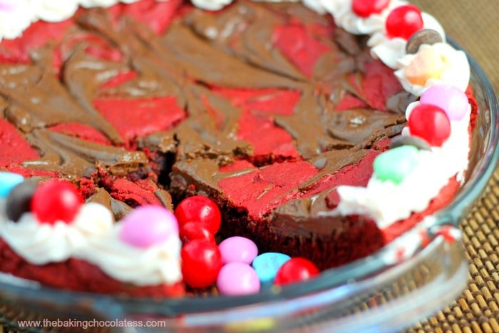 Valentine Red Velvet Party Blast Cookie Pie
