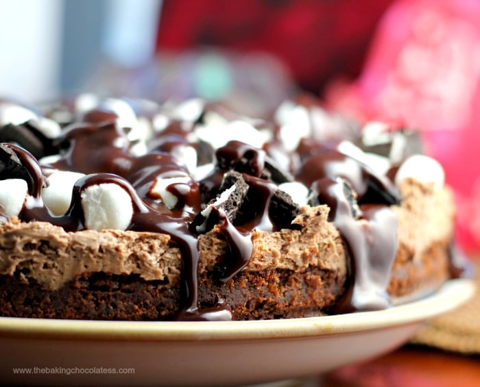 Chocolate Fudge Marshmallow Oreo Brownie Pie