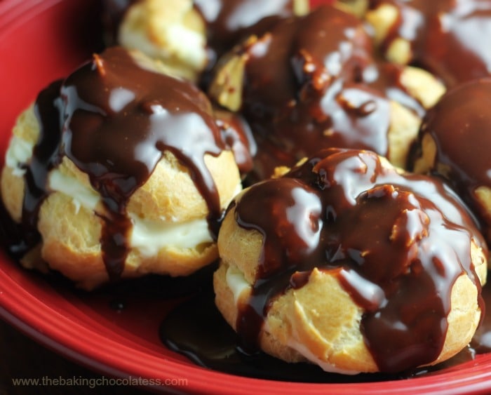 Heavenly Boston Cream Puffs @ The Baking ChocolaTess