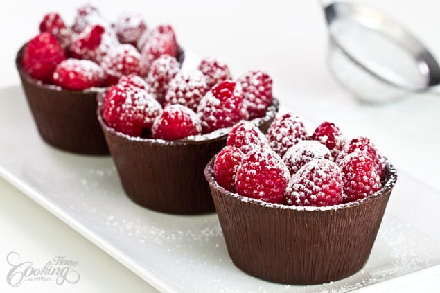 Raspberry Chocolate Cups @ Home Cooking Adventure