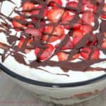 Chocolate Covered Strawberry Brownie Trifle Delight