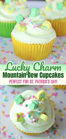 Lucky Charm Mountain Dew lemon lime Cupcakes recipe