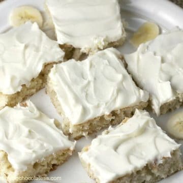 Heavenly Frosted Banana Bars