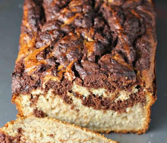 Chocolate Swirl Peanut Butter Banana Bread