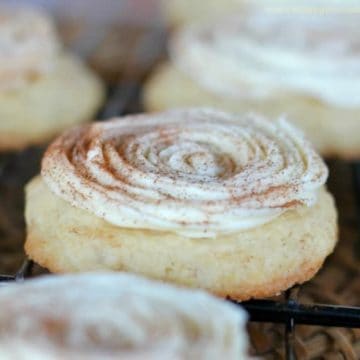 Cream Cheese Frosted Cinnamon Bun Cookies