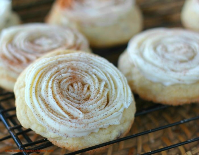 Cream Cheese Frosted Cinnamon Bun Cookies