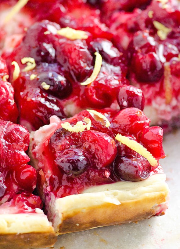Clean Eating Cranberry Cheesecake Bars Recipe @ I Food Real