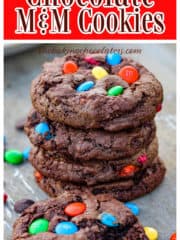 Mega Chocolate M&M Cookies