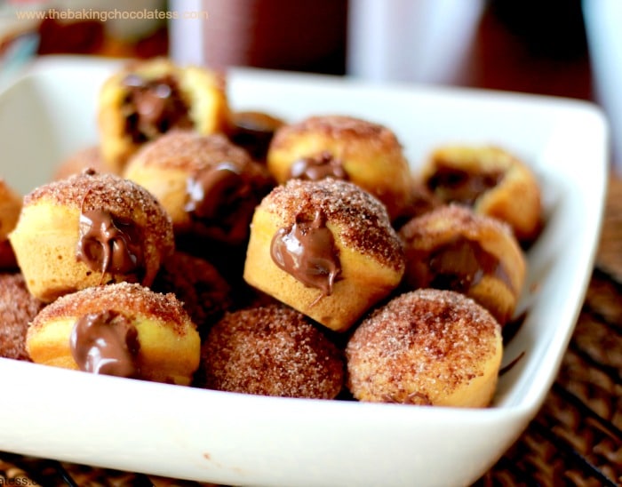 Nutella Churro Donut Poppers