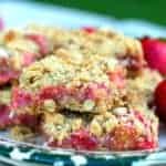 Awesome Strawberry Rhubarb Oatmeal Bars