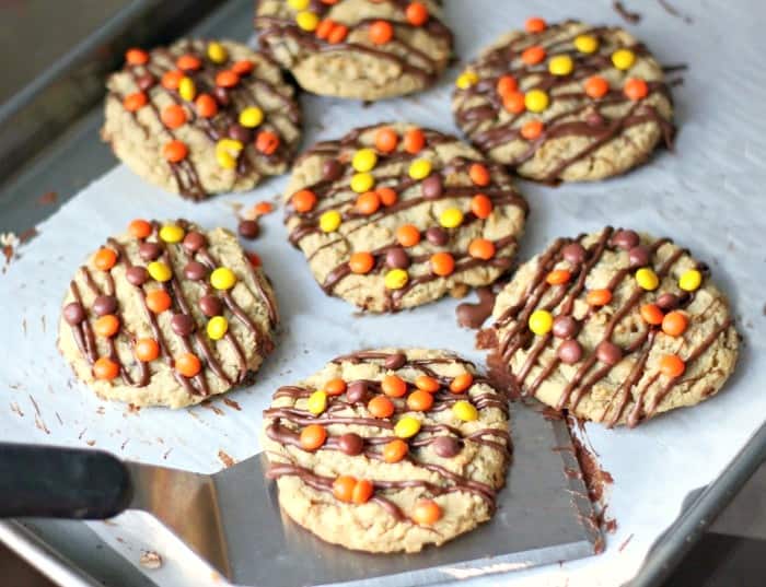 Reese's Pieces Peanut Butter Oatmeal Cookies recipe