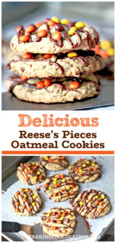 Reese's Pieces Oatmeal Cookies