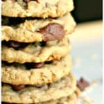 Reese's Peanut Butter Cup Chocolate Chip Oatmeal Cookies