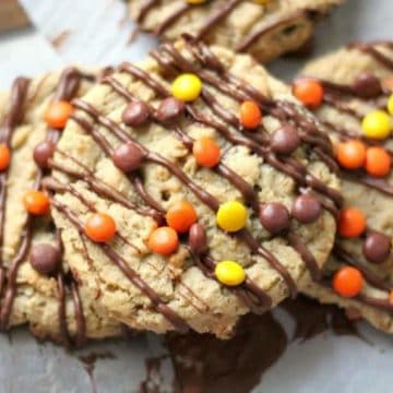 Reese's Pieces Peanut Butter Oatmeal Cookies
