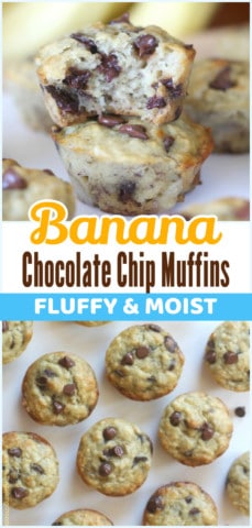 Perfect Banana Chocolate Chip Muffins!
