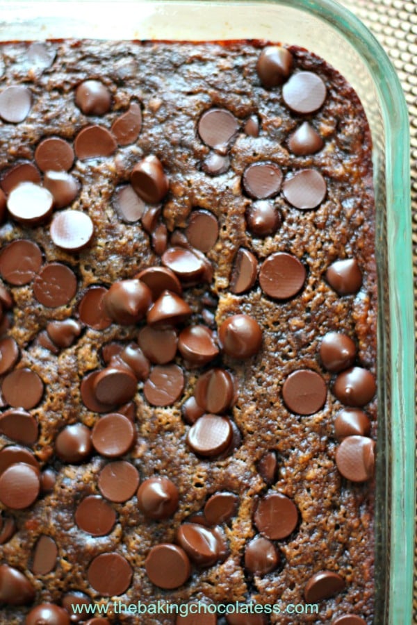 Double Dark Chocolate Banana Snack Cake @ the Baking ChocolaTess