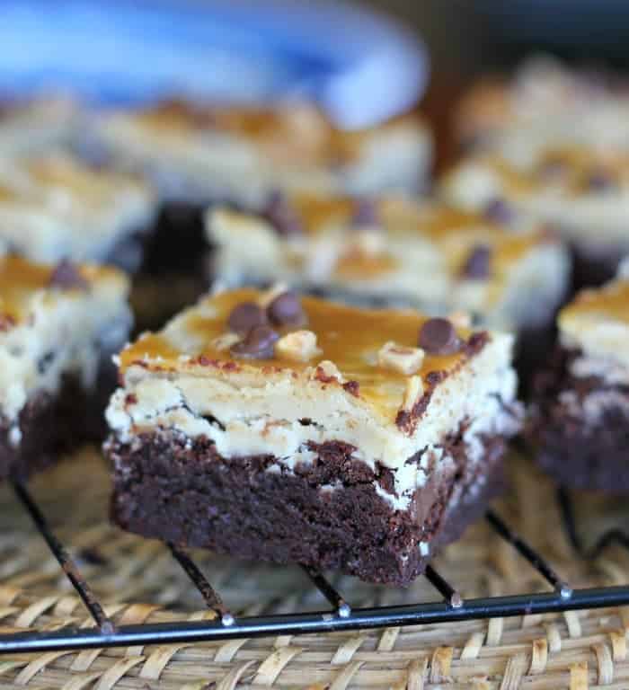 Brown Butter Brownies with Caramel Frosting