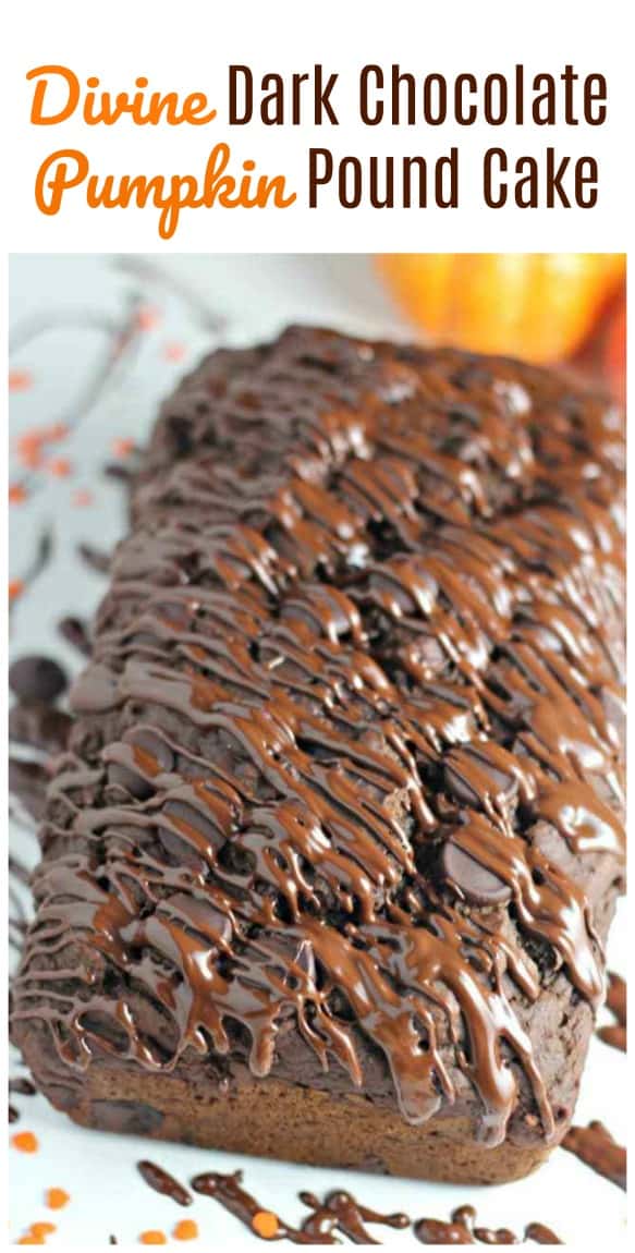 Divine Dark Chocolate Pumpkin Pound Cake