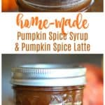 Home-Made Pumpkin Spice Syrup & Pumpkin Spice Latte