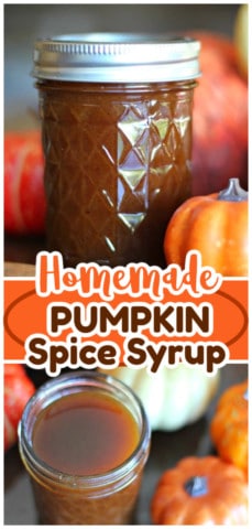 Homemade Pumpkin Spice Syrup