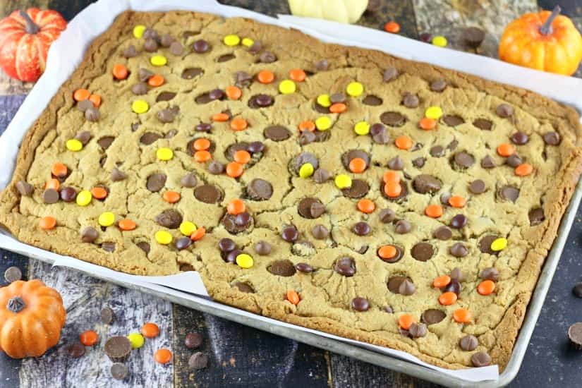 Sheet Pan Perfect Peanut Butter Cup Cookie Bars