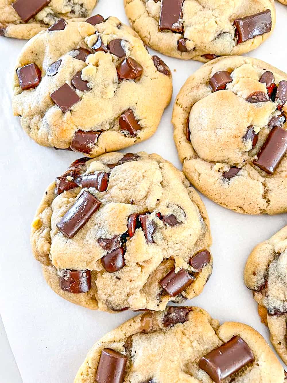 Thick and Chewy Loaded Chocolate Chip Cookies
