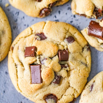 Thick and Chewy Loaded Chocolate Chip Cookies