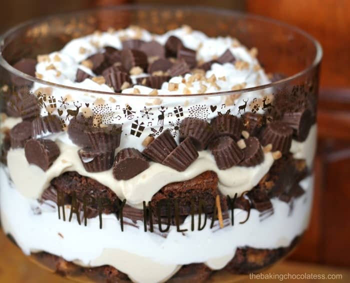 Ultimate Reese's Peanut Butter Cup chocolate Brownie Trifle recipe