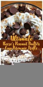 peanut butter cup chocolate brownie trifle